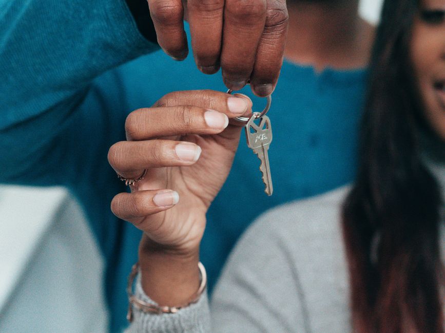 Un couple et des clés